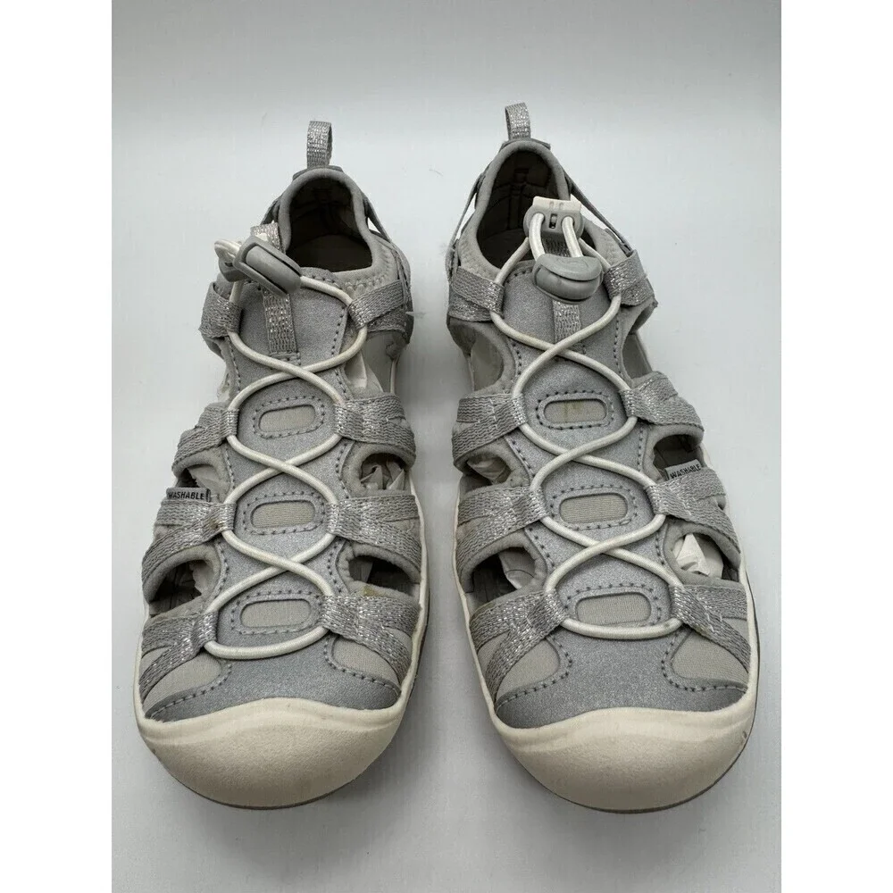 KEEN silver glitter moxie sandals water shoes kids size 3